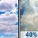 Monday: Partly Sunny then Chance Showers And Thunderstorms